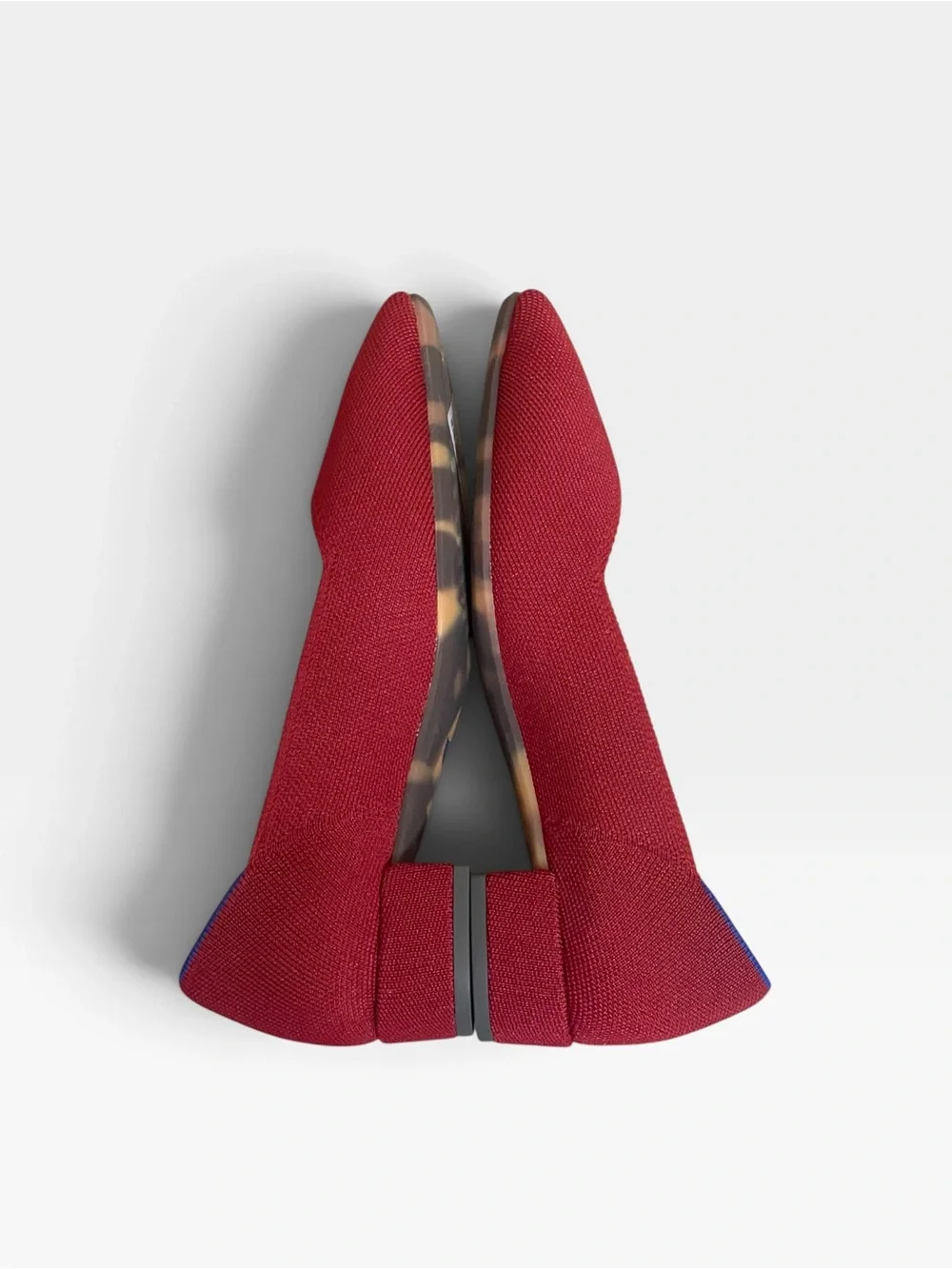Rothy's The High Pumps Autumn Red Pointed Toe Knit Shoes size 7